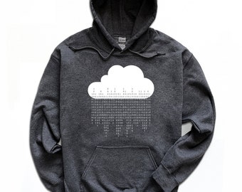 Programmer Hoodie / Binary Code Gifts / Hooded Sweatshirt / Computer Science Sweater / Software Engineer / Computer Geek Unisex Pullover