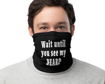Mens Gaiter / Beard Lover / Face Mask / Headband Scarf / Ski Baclava / Bandana Mask / Neck Cover / Gaiter Mask / Hiking Gaiter / Tube Scarf