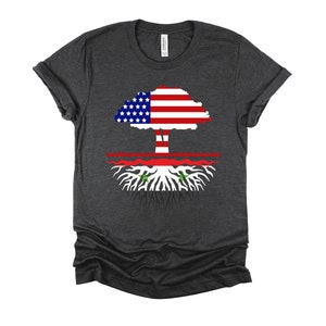 Syrian Roots Tshirt / American Grown Shirt / USA Syria Flag T Shirt / Arabian Heritage Tree Tee / Nationality Unisex T-Shirt