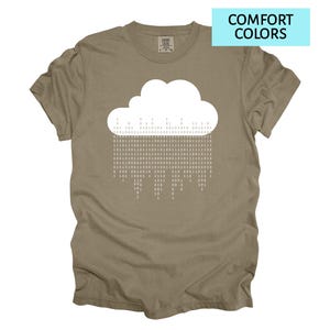 Programmer Tshirt, Binary Code Gifts Computer Science Geek Software Engineer Short-Sleeve Unisex Comfort Colors T-Shirt S-4XL KHAKI