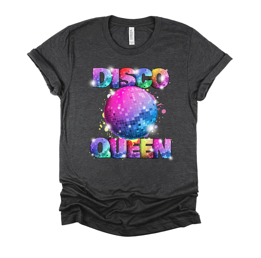 Disco Queen T Shirt - Retro 70's Seventies Retro Disco Ball