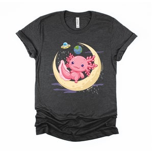 Space Axolotl Shirt / UFO Tshirt / Kawaii Pastel Goth T Shirt / Japanese Anime Comic Unisex T-Shirt XS-4XL