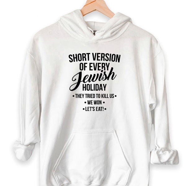 Happy Hanukkah Hoodie, Jewish Christmas Hooded Sweatshirt, Chanukah Pullover, Hebrew Jews UNISEX Hoodies