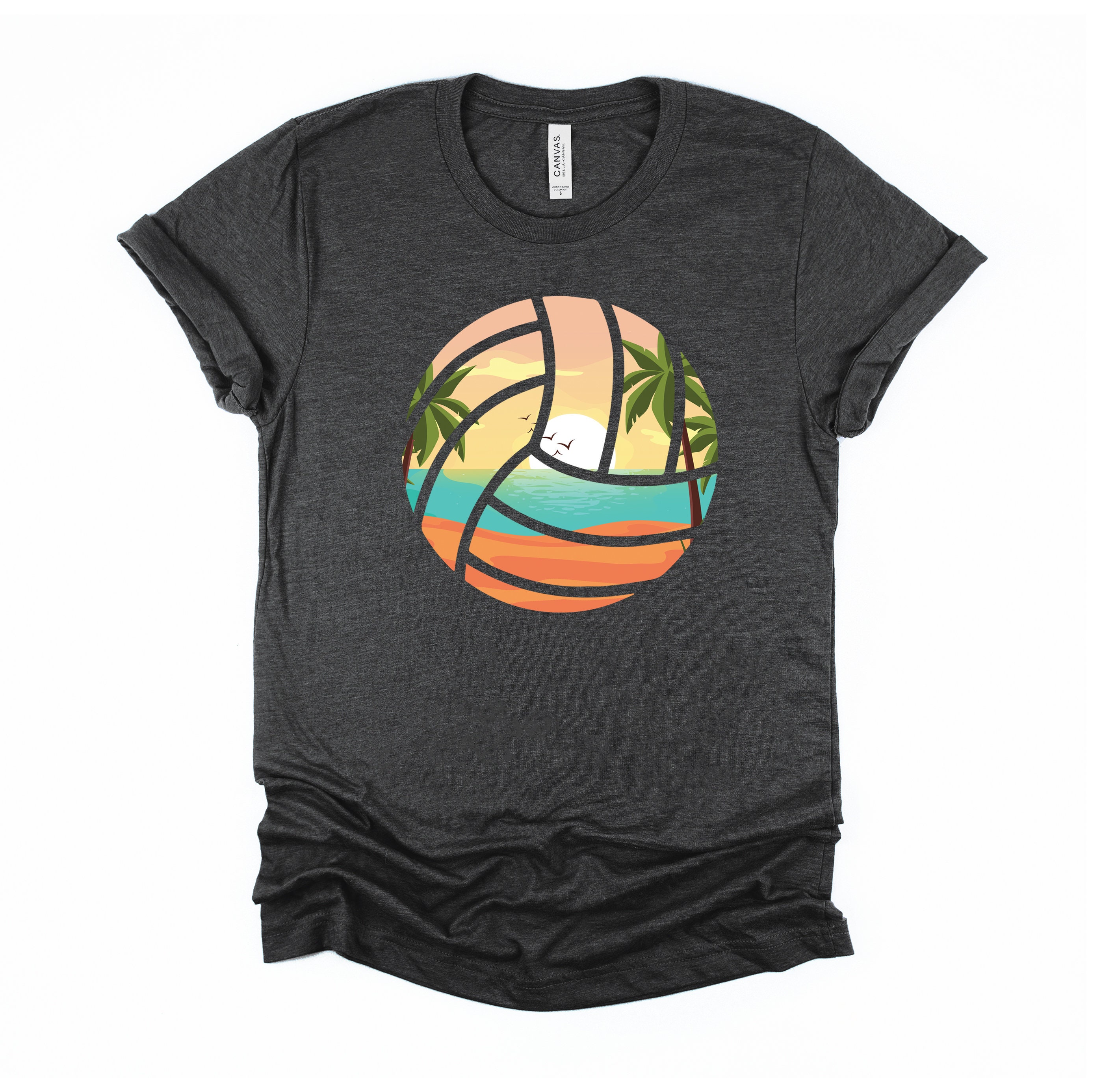 Tropical Summer Tshirt, Beach Volleyball Shirt, Summer Tops