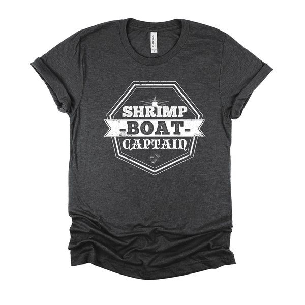Shrimp Tshirt, Boat Captain Shirt, Ocean Life Fishing Gift, Shrimping Tee, Shrimper Fisherman Unisex T-Shirt XS-4X