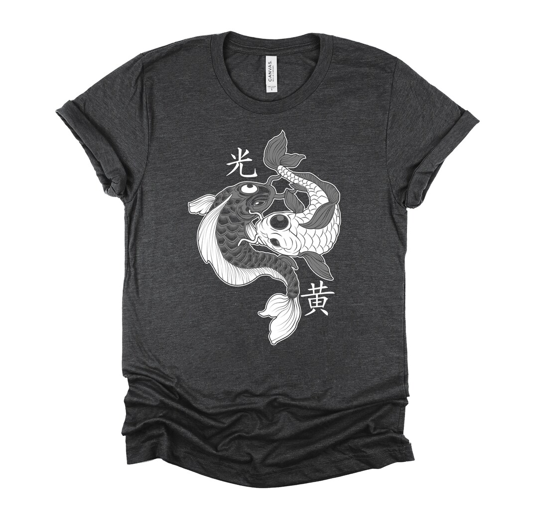 Yin Yang Shirt / Japanese Koi Fish Tshirt / Aesthetic Fish T Shirt / Yin and Yang Shirt / Zen