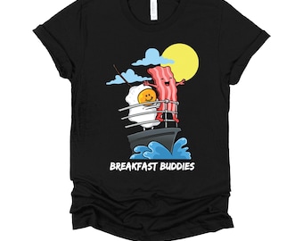 Bacon And Egg Shirt | Funny Breakfast Buddies Tee | Cute Kawaii Food Lover Gift | Team Breakfast T-Shirt XS-4X