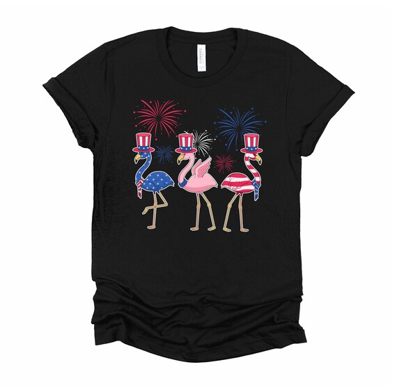 Flamingo American Flag Fireworks Shirt Flamingo American Flag Fireworks Shirt