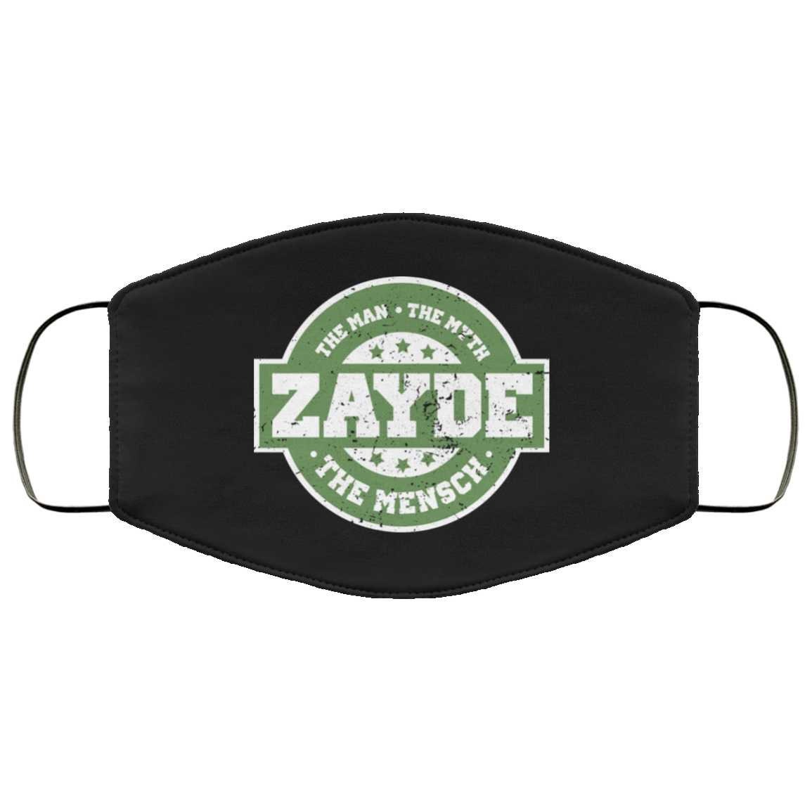 Zayde Jewish Face Mask Funny Grandpa Grandfather  Face Masks Anti Microbial