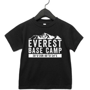 Toddler Everest Base Camp Tshirt / Kids Mount Everest Shirt / Mt Everest Tee / Mountain Climbers