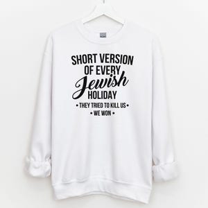 Funny Jewish Sweatshirt, Passover Holiday Generalization Christmas Sweater Hanukkah Gifts Holiday Sweatshirts Pullover Long Sleeve Unisex