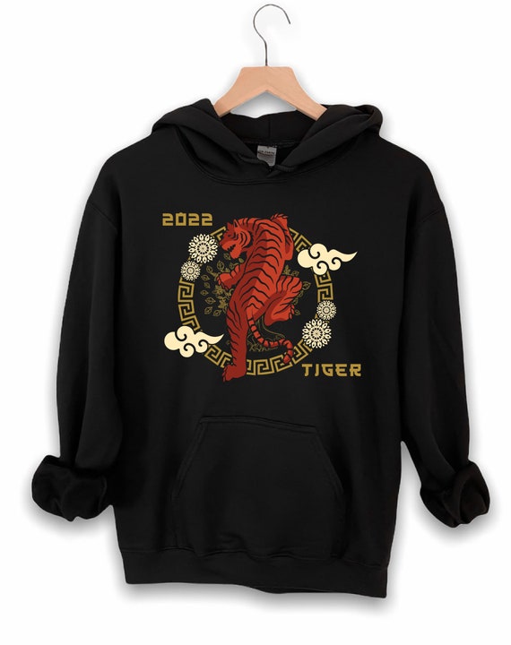 Chinese New Year 2022 Hoodie Year of the Tiger Sweatshirt Chinese Zodiac Unisex Hoodie Etsy