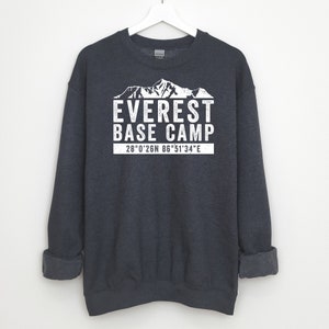 Everest Base Camp Sweatshirt / Climber Gift / Camping Sweatshirt / Everest Sweater / Mountain Climbing / Mount Everest