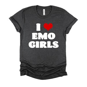 Love Emo Girls Heart Trendy Egirl Teens Goth Punk T-Shirt