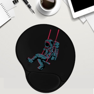 Astronaut Mouse Pad, Galaxy Mousepad, Custom Mouse Pad With Wrist Rest , Mousepad Gel, Office Desk Accessories