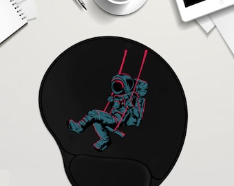 Astronaut Mouse Pad, Galaxy Mousepad, Custom Mouse Pad With Wrist Rest , Mousepad Gel, Office Desk Accessories