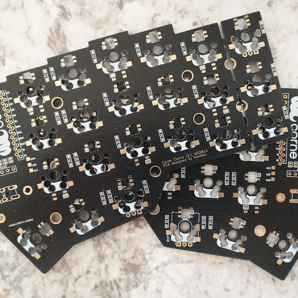 Corne Choc or MX(Easy LED version Now with rotary encoder support!) PCB and components or kit