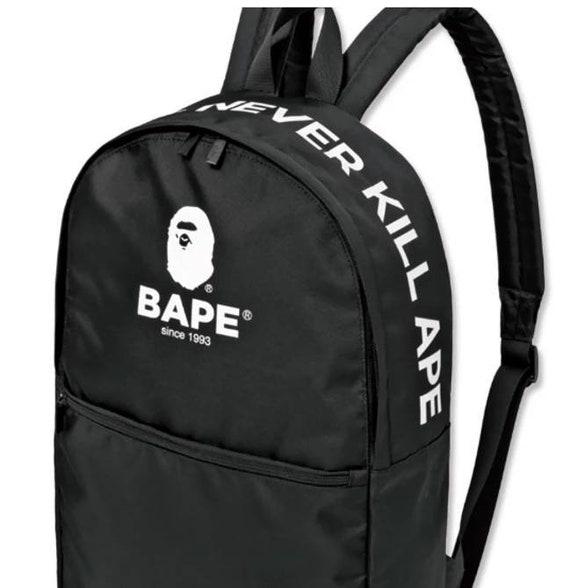 bape black backpack