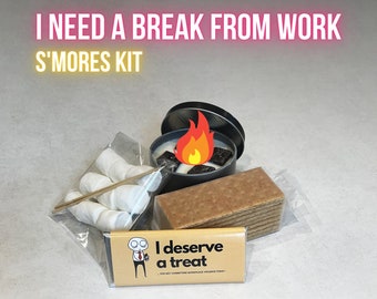 J'ai besoin d'une pause S'mores Kit | Foyer portatif, humour d'entreprise