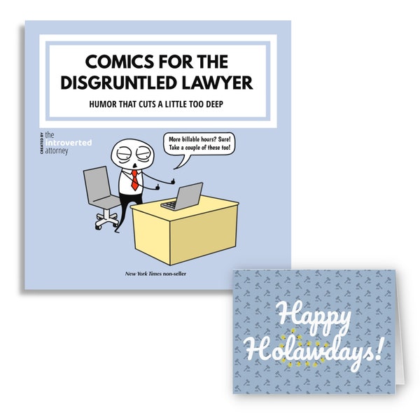 Comic Book and Holiday Card for Lawyers Bundle | Attorney Gift | Collection of the Best Lawyer Comics | Funny Lawyer Gift