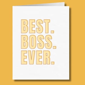 Meilleur boss de tous les temps | Carte humoristique d'anniversaire de patron, de remerciement ou de Saint-Valentin pour les managers | Travail Humour d'entreprise | 3 variations amusantes