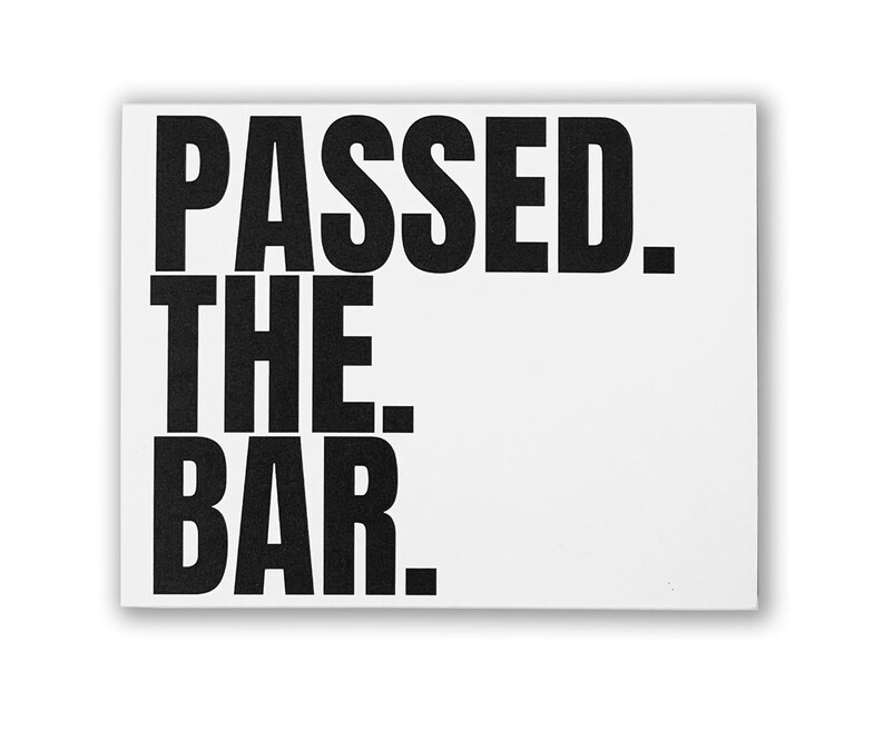 Passed the Bar Exam Card New Attorney Congratulations Card Etsy