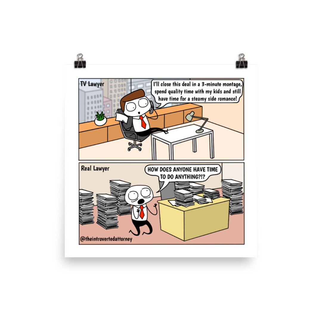 TV Vs Real Life Lawyer Funny Lawyer Comic Prints 10 X 10 Best tv-vs-real-life-lawyer-funny-lawyer-comic-prints-10-x-10-best