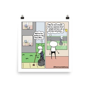 Grass is Always Greener | Funny Lawyer Gifts | Lawyer Comics | Best Attorney Gifts | Unique Lawyer Gifts | Lawyer Art | Lawyer Painting