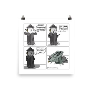 Law School Graduation & Bar Exam Anvil | Comic Print (10&quot; x 10&quot;) | Full Color | The Introverted Attorney
