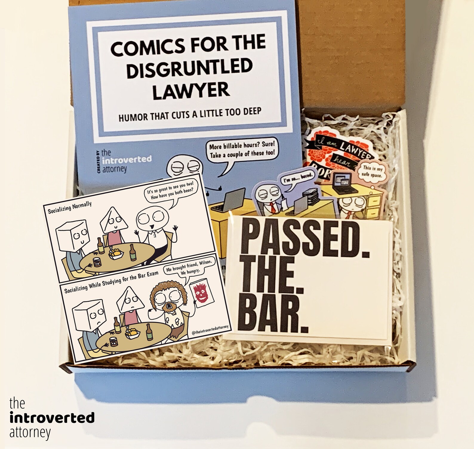 Passed The Bar Lawyer Gift Box Lawyer Bar Exam Gifts Bar Etsy