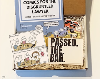 Coffret Passé le bar | Bande dessinée, autocollants et impression d'avocat