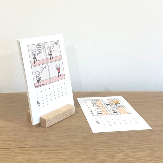 2025 Vertical Desk Calendar | Corporate Humor Monthly Comics | Organizer Gifts for Lawyers | Funny Content from @theintrovertedattorney