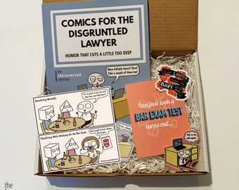 Coffret cadeau examen du barreau | Avocat Humour BD, autocollants et impression
