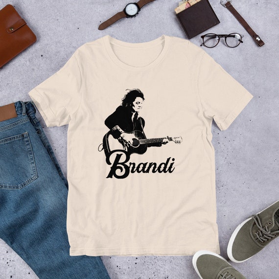 Brandi - Black Stencil - Bella + Canvas 3001 Unisex Short Sleeve Jersey T-Shirt with Tear Away Label