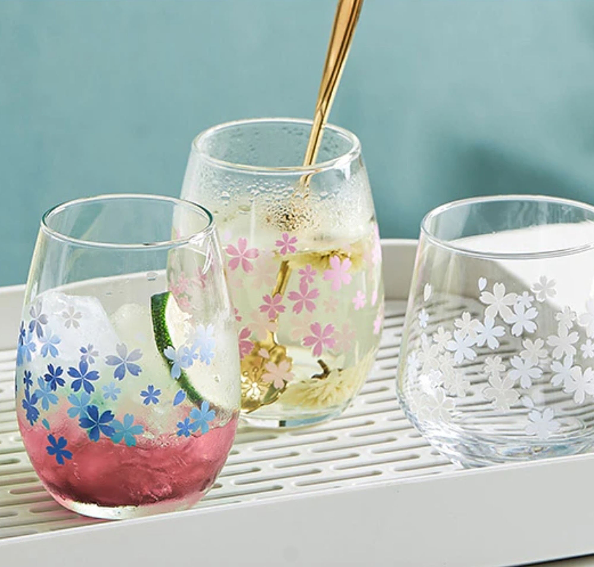 Magic Sakura Color Changing Glass Cup Etsy