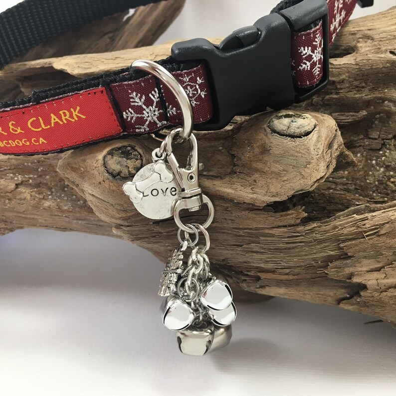 Jingle bell dog collar charms clip on Christmas jingle bells Etsy
