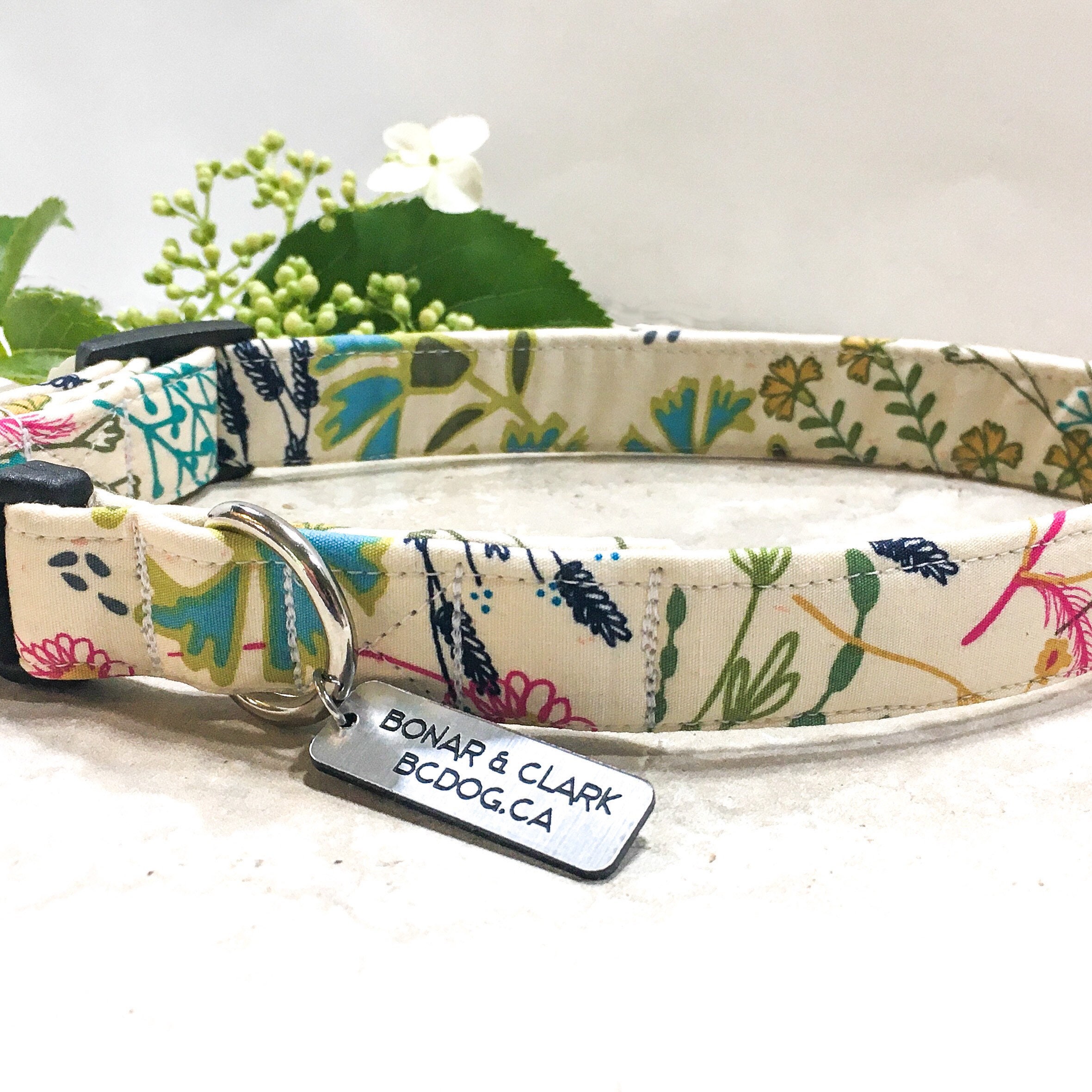Dog Collar Bandana Set Floral Pattern Matching Girl Dog Etsy