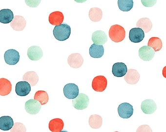 Dear Stella Winter Dots cotton quilting fabric - “Baby it’s cold outside” collection by Clara Jean, one yard of fabric