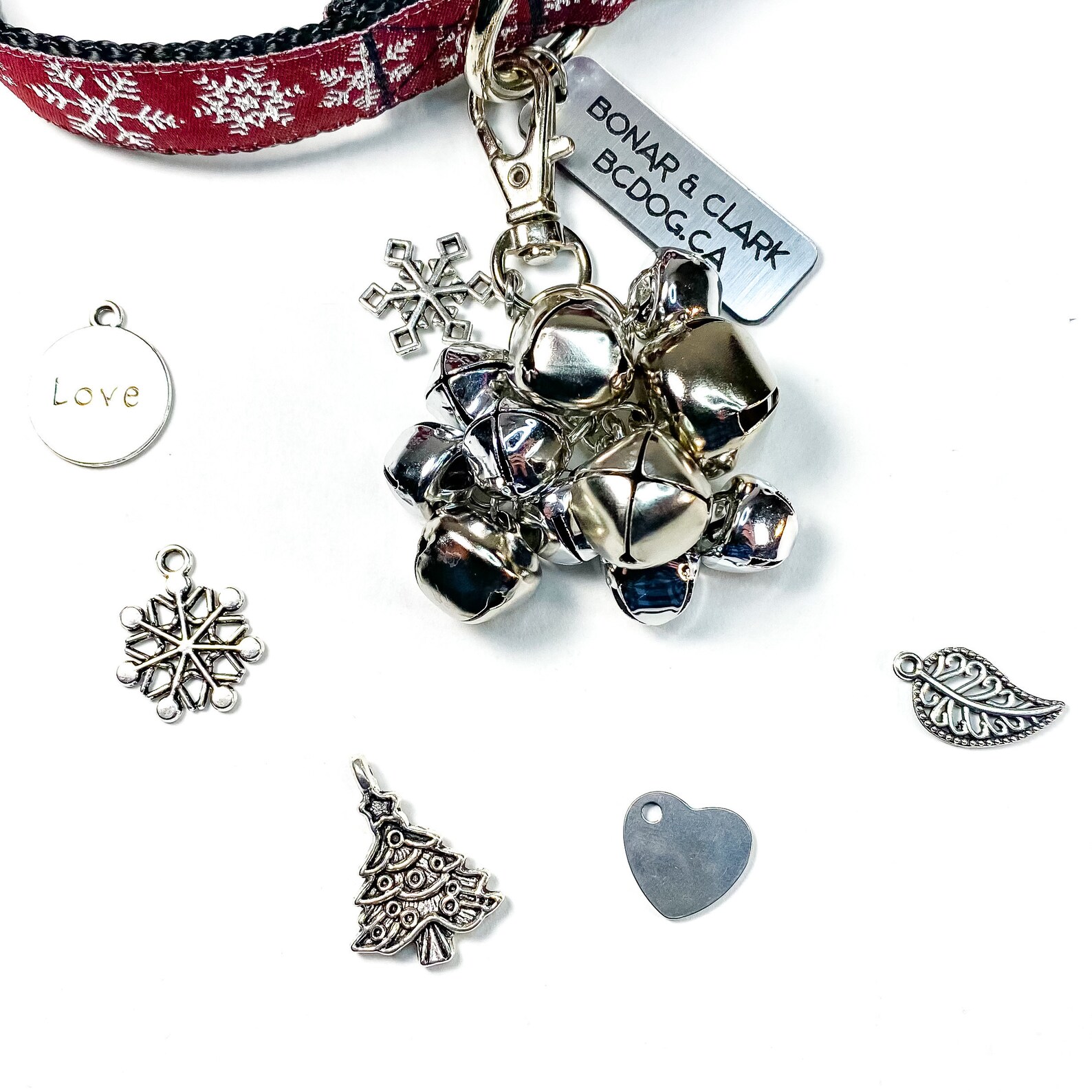 Jingle bell dog collar charms clip on Christmas jingle bells Etsy