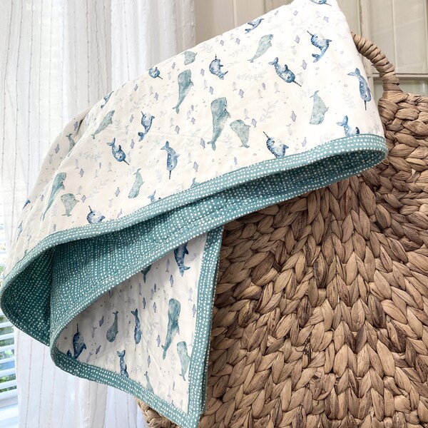 Baby Boy Whale Fabric Etsy