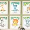6 Safari Nursery Prints, Jungle Animals Nursery Decor, Lion Giraffe ...