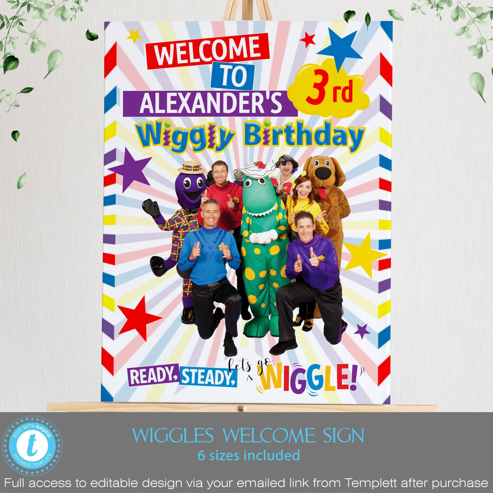 Wiggles Welcome Sign Unisex Birthday Poster Kids Birthday Party the Wiggles Editable Printable Template Instant Download BPW01 Etsy Canada