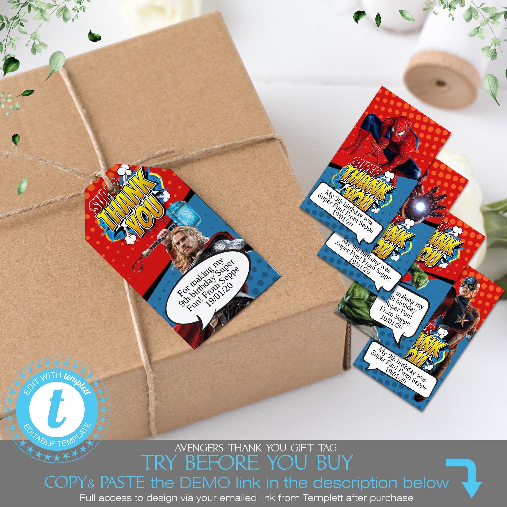 DC Marvel Avengers Editable Food Tents, 8 Food Labels or Table Place ...