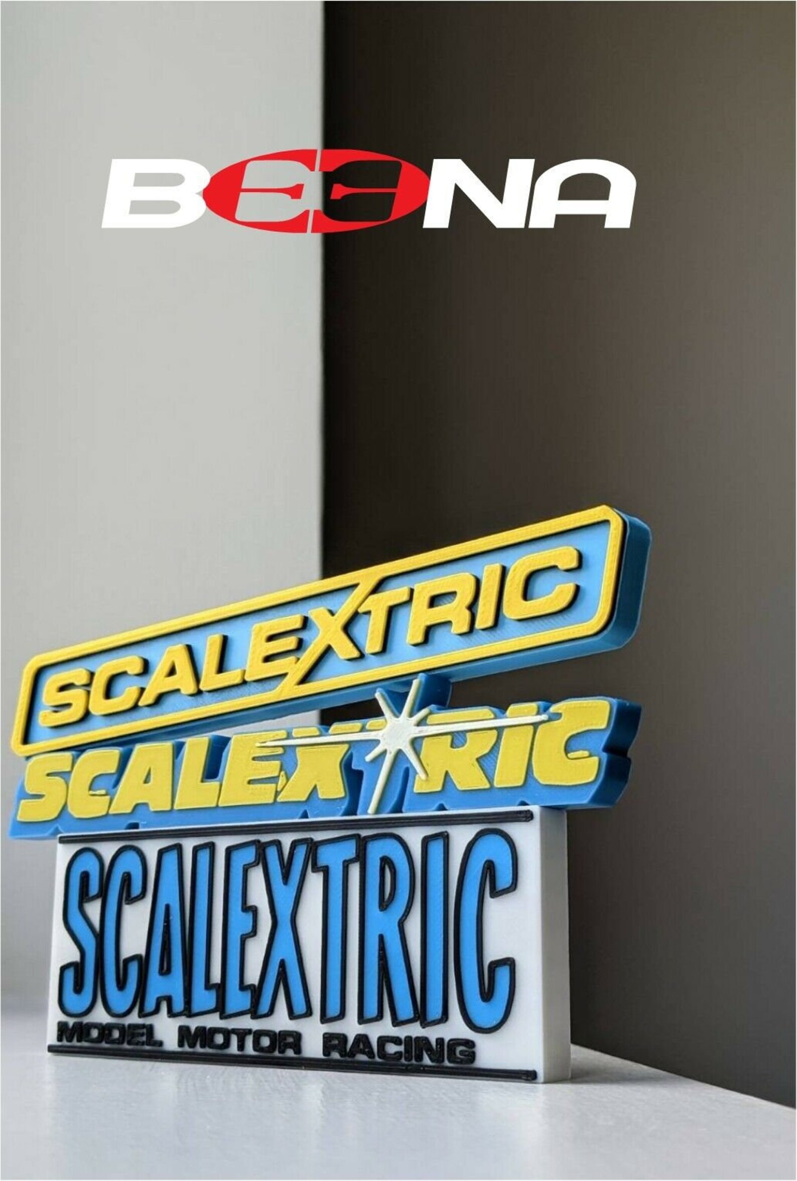 3 x decorative self-standing scalextric logo display | Etsy
