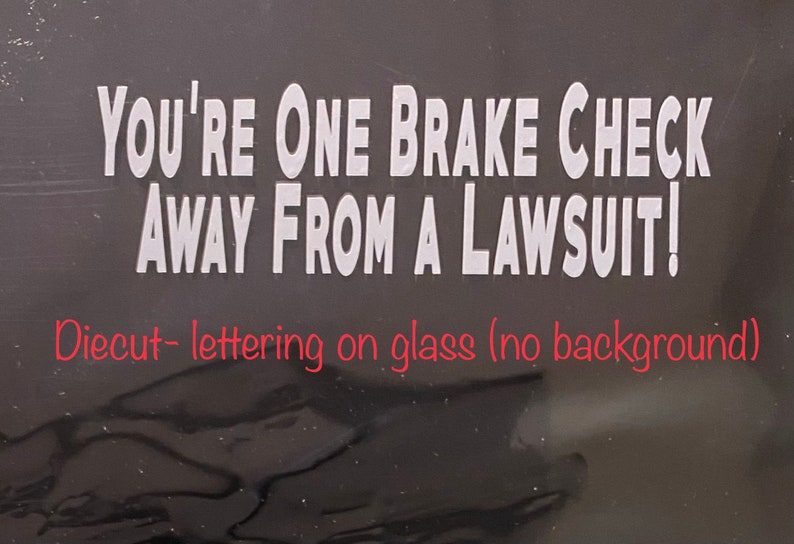 CUSTOM Tailgater Tailgating Road Rage Diecut Car Decal OR | Etsy