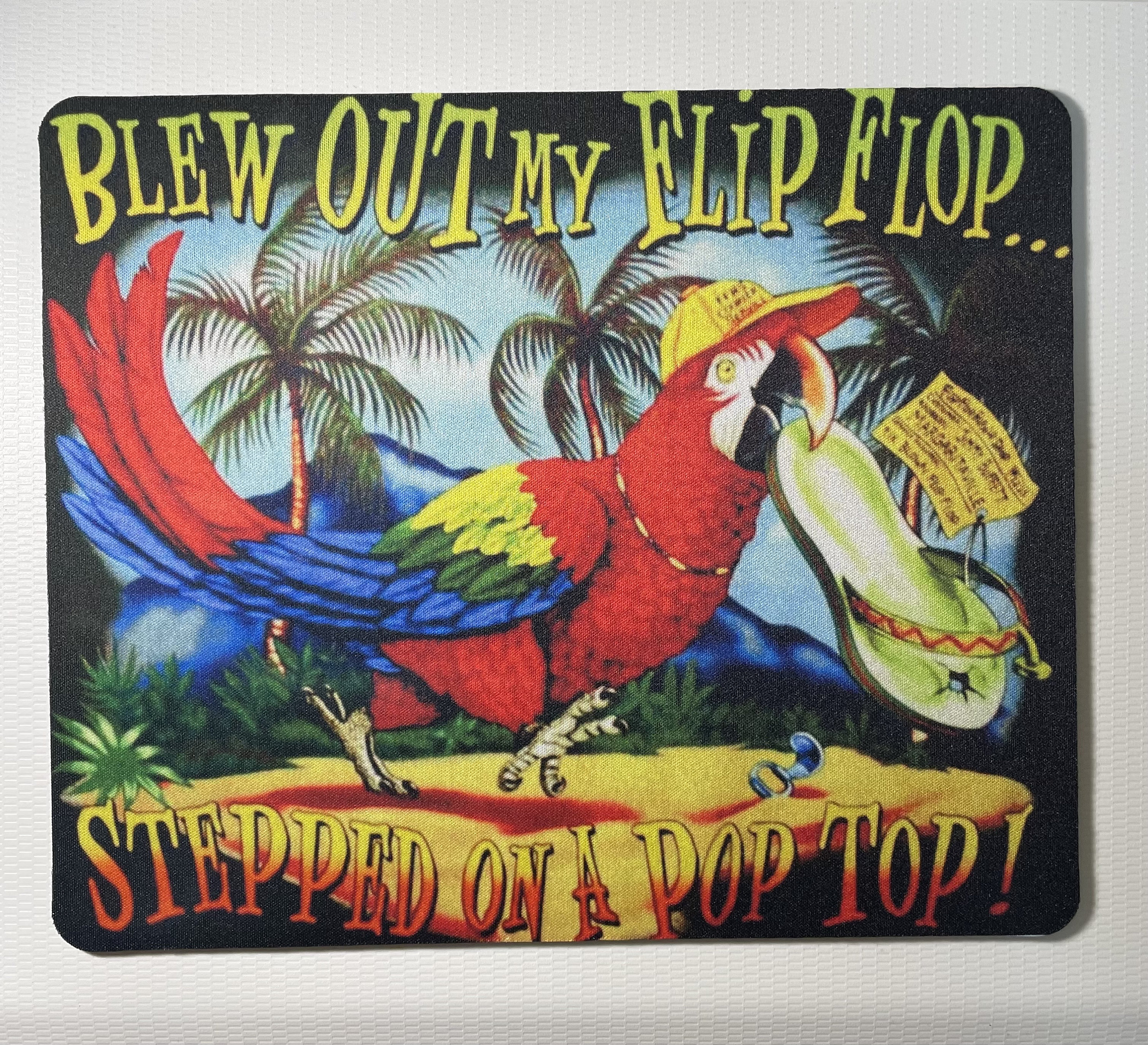 Free Ship & No Tariff Parrothead TROPICAL Jimmy Buffett Custom Sublimated Mouse Pad- Photo, Sporting  Personalized Parrot head