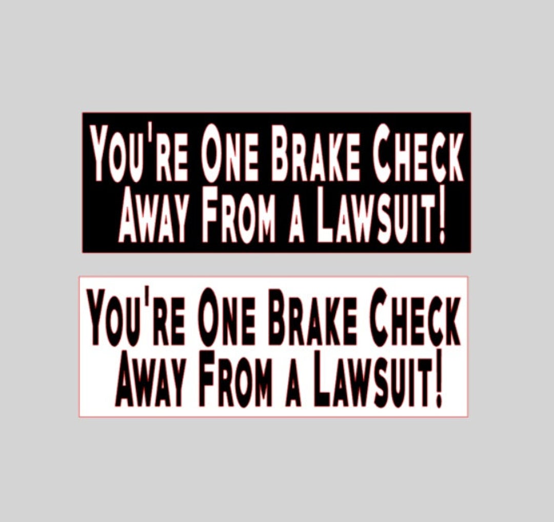 CUSTOM Tailgater, Tailgating Road Rage Diecut Car Decal OR Bumper