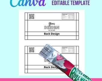 Fruit Roll Ups Party Favor Template: Editable Canva Design (Digital Template)
