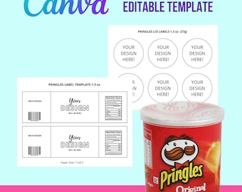 Potato Chip Party Favor Template: DIY Printable Canva Design (Digital Template)