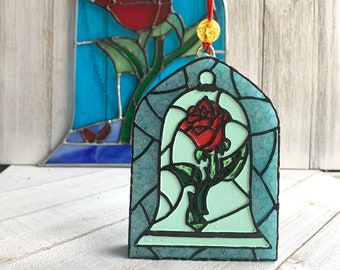 Stained Glass Rose Aroma Car Air Freshie Freshener Aromie